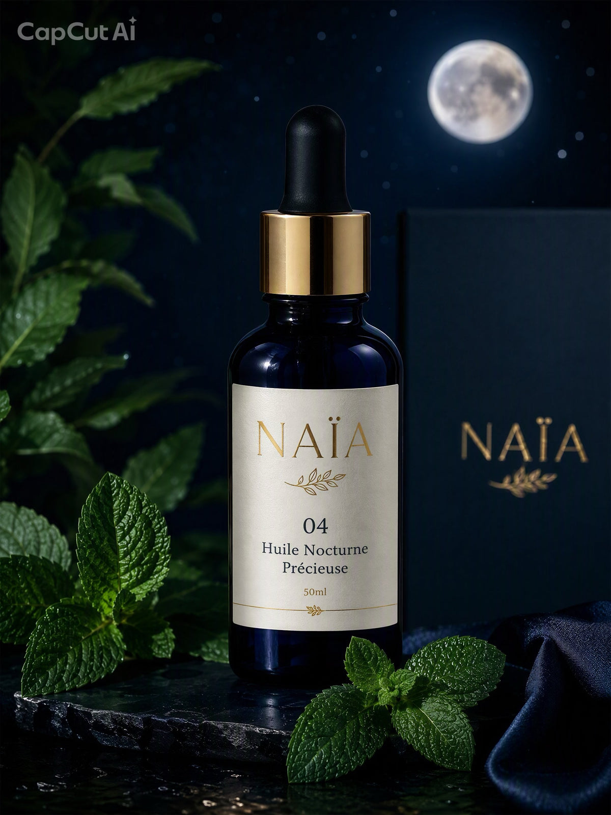 NAÏA Huile Nocturne Précieuse — Nutrition & anti-frisottis 50 ml